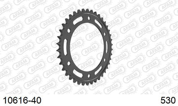 Honda CBR900RR Fireblade 2002-2003 - AFAM Rear Sprocket, 530 (OE Pitch), Steel - 40T, 108 links reqd - 10616-40 - P3 Tuning