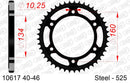 Honda CBR600RR 2005-2005 - AFAM Rear Sprocket, 525 (OE Pitch), Steel - 42T (orig size) - 10617-42 - P3 Tuning