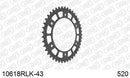 Honda CBR1000RR Fireblade 2020-2026 - AFAM Rear Sprocket, 520 conversion, Steel - 43T, 120 links reqd - 10618RLK-43 - P3 Tuning
