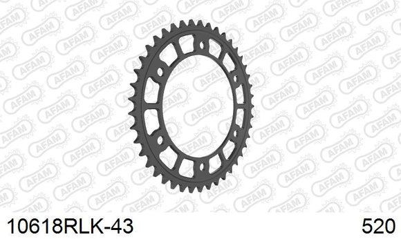 Honda CBR1000RR Fireblade 2020-2026 - AFAM Rear Sprocket, 520 conversion, Steel - 43T, 120 links reqd - 10618RLK-43 - P3 Tuning