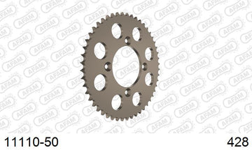 Honda XR 100 R F,G,H,J,K,L,M,N,P,R,S,T,V,W,X,Y,1,2,3 1985-2003 - AFAM Rear Sprocket, 428 (OE Pitch), Alu - 50T (orig size) - 11110-50 - P3 Tuning