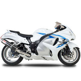SUZUKI GSX1300R Hayabusa - (2008-2020) Yoshimura Carbon RS-3 Oval Slip-ons (pair) - Race Series - Removable Baffle