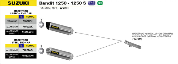 Suzuki GSF 1250 BANDIT low mount mid-pipe for stock collectors