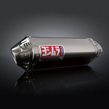 SUZUKI GSX-R750 - (2011-2018) Yoshimura Stainless TRC Tri-Oval Stainless Full System - Stainless Header Stainless Coned End Cap - Race Series - Removable Baffle
