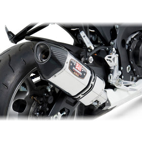 SUZUKI GSX-R750 - (2011-2018) Yoshimura Stainless R77 Street Slip-on With Carbon Coned End Cap - Removable Baffle