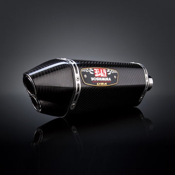 SUZUKI GSX-R750 - (2011-2018) Yoshimura Carbon R77D Dual-Exit Slip-on With Carbon Coned End Cap - Race Series