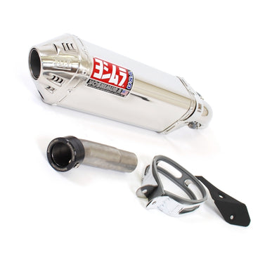SUZUKI GSX-R750 - (2011-2018) Yoshimura Stainless TRC Tri-Oval Slip-on - Stainless Coned End Cap - Race Series - Removable Baffle