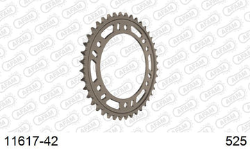Honda CBR1000RR Fireblade 2006-2007 - AFAM Rear Sprocket, 525 conversion, Alu - 42T (orig size) - 11617-42 - P3 Tuning