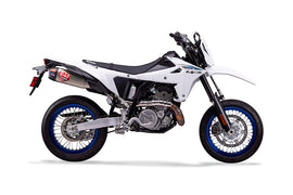 SUZUKI DR-Z4S / SM - (2025-2026) Yoshimura Stainless Slip on RS-12 Silencer - Works Edition,  Matt Carbon End Ca, stainless heat shield - alternate INS-32-K low volume inser