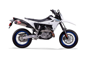 SUZUKI DR-Z4S / SM - (2025-2026) Yoshimura Stainless Slip on RS-12 Silencer - Works Edition,  Matt Carbon End Ca, stainless heat shield - alternate INS-32-K low volume inser