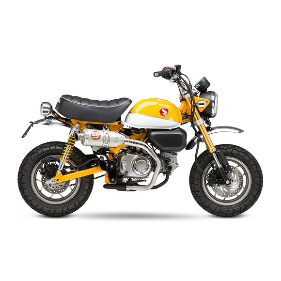 HONDA Monkey 125 (5-Speed) - (2021-2026) Yoshimura Stainless Street RS-3 Slip-on, Stainless with Titanium End Cap