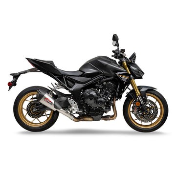 HONDA CB1000 Hornet / SP - (2024-2026) Yoshimura Stainless AT2 Slip-on With Carbon End Cap - Street Series - Removable Baffle - Does not fit SP models with exhaust valve