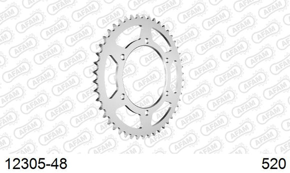 Yamaha XT660R 2004-2016 - AFAM Rear Sprocket, 520 (OE Pitch), Steel - 48T, 112 links reqd - 12305-48 - P3 Tuning