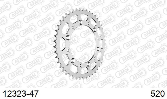 Honda CB250RS 1983-1983 - AFAM Rear Sprocket, 520 (OE Pitch), Steel - 47T, 100 links reqd - 12323-47 - P3 Tuning