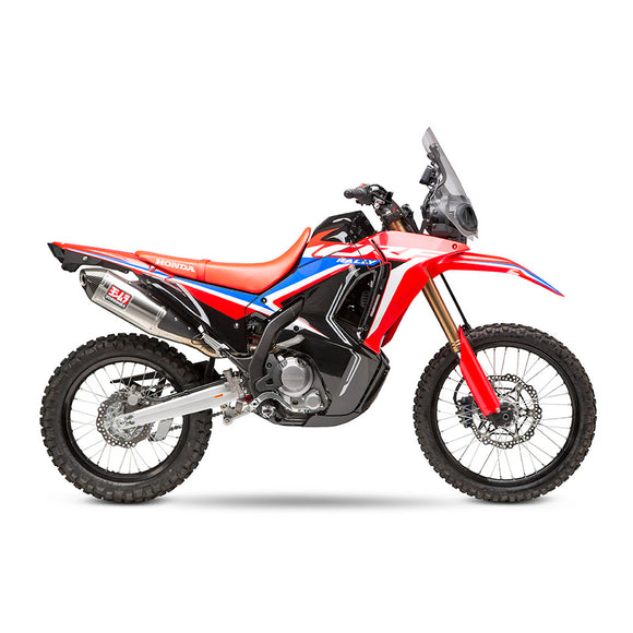 HONDA CRF300 Rally - (2021-2024) Yoshimura Stainless RS-4 Full System Carbon End Cap - Race Series , Removeable Baffle - INS-18-K included