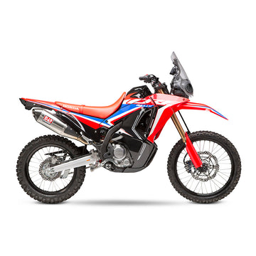 HONDA CRF300 Rally - (2021-2026) Yoshimura Stainless RS-4 Slip-On Carbon End Cap - Race Series, Removeable Baffle - INS-18-K included