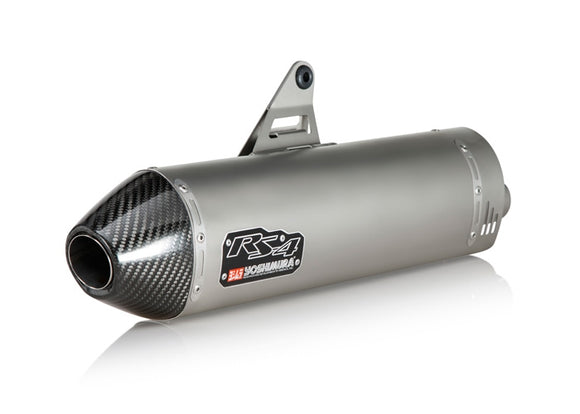 HONDA CRF1000L Africa Twin Adventure Sport - (2018-2019) Yoshimura Stainless RS-4 Slip-on With Carbon Coned End Cap - Race Series