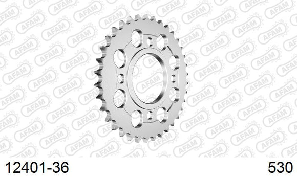Yamaha XS400 / SE 1978-1980 - AFAM Rear Sprocket, 530 (OE Pitch), Steel - 36T, 104 links reqd - 12401-36 - P3 Tuning