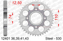Yamaha XS400 / SE 1980-1981 - AFAM Rear Sprocket, 530 (OE Pitch), Steel - 39T, 108 links reqd - 12401-39 - P3 Tuning