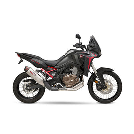 HONDA CRF1100L Africa Twin / Adventure Sport - (2020-2026) Yoshimura Matt Stainless RS-12 Slip-on With Matt Carbon End Cap - Race Series