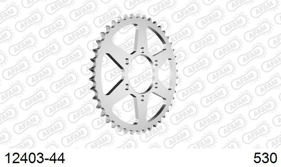 Yamaha XJ400 1982-1982 - AFAM Rear Sprocket, 530 (OE Pitch), Steel - 44T (orig size) - 12403-44 - P3 Tuning
