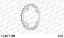 Yamaha YFZ450 ATV 2003-2026 - AFAM Rear Sprocket, 520 (OE Pitch), Steel - 38T (orig size) - 12407-38 - P3 Tuning