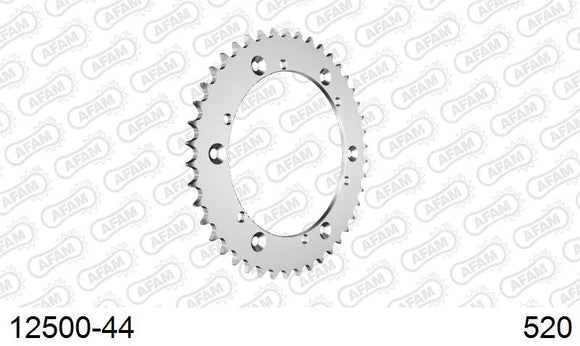 Yamaha YTZ 250 Tri Moto N,S 1985-1986 - AFAM Rear Sprocket, 520 (OE Pitch), Steel - 44T (orig size) - 12500-44 - P3 Tuning