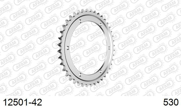 Yamaha XT500 1977-1989 - AFAM Rear Sprocket, 530 conversion, Steel - 42T (orig size) - 12501-42 - P3 Tuning