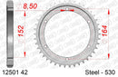 Yamaha XT500 1977-1989 - AFAM Rear Sprocket, 530 conversion, Steel - 42T (orig size) - 12501-42 - P3 Tuning