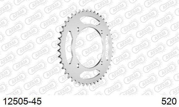 Yamaha TT600RE 2003-2004 - AFAM Rear Sprocket, 520 (OE Pitch), Steel - 45T, 114 links reqd - 12505-45 - P3 Tuning