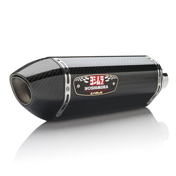 HONDA CBR500R - (2019-2023) Yoshimura Carbon R77 Slip-On Carbon End Cap - Race Series - Removable Baffle