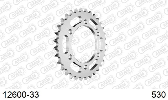 Yamaha XS650 1977-1978 - AFAM Rear Sprocket, 530 (OE Pitch), Steel - 33T (orig size) - 12600-33 - P3 Tuning