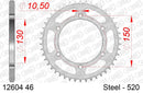 Yamaha XJ6N / S / Diversion (600cc) 2009-2016 - AFAM Rear Sprocket, 520 (OE Pitch), Steel - 46T (orig size) - 12604-46 - P3 Tuning