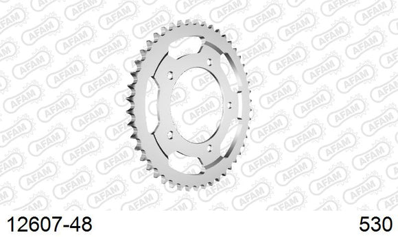 Yamaha YZF-R6 1999-2002 - AFAM Rear Sprocket, 530 (OE Pitch), Steel - 48T (orig size) - 12607-48 - P3 Tuning