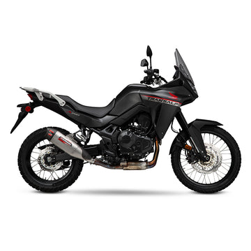 HONDA XL750 Transalp - (2023-2024) Yoshimura Stainless RS-12 ADV Slip-on, Carbon end cap and heatshield  - INS-31-K low volume insert available seperately