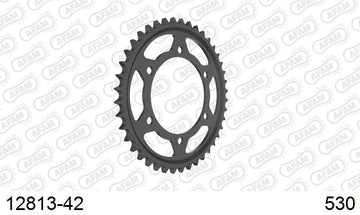 Yamaha YZF-R7 1999-2001 - AFAM Rear Sprocket, 530 (OE Pitch), Steel - 42T, 118 links reqd - 12813-42 - P3 Tuning