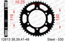 Yamaha YZF-R1 2007-2008 - AFAM Rear Sprocket, 530 (OE Pitch), Steel - 42T, 118 links reqd - 12813-42 - P3 Tuning