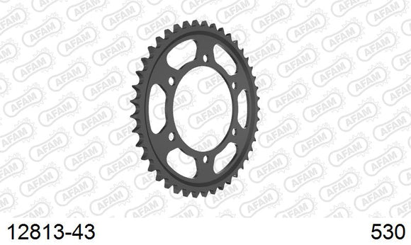 Yamaha YZF-R1 2007-2008 - AFAM Rear Sprocket, 530 (OE Pitch), Steel - 43T, 118 links reqd - 12813-43 - P3 Tuning
