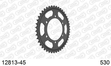Yamaha FZS1000 Fazer 2001-2005 - AFAM Rear Sprocket, 530 (OE Pitch), Steel - 45T, 118 links reqd - 12813-45 - P3 Tuning