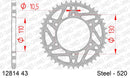 Yamaha YZF-R3 2015-2018 - AFAM Rear Sprocket, 520 (OE Pitch), Steel - 43T (orig size) - 12814-43 - P3 Tuning