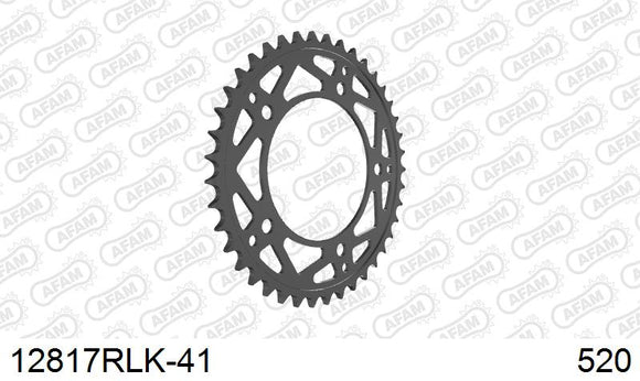 Yamaha YZF-R1 / M 2020-2021 - AFAM Rear Sprocket, 520 conversion, Steel - 41T (orig size) - 12817RLK-41 - P3 Tuning