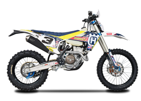 Husqvarna HUSQVARNA FE 350 ENDURO 2017 - - Full system OFF ROAD: Stainless steel collector with lateral silencer