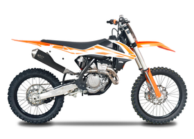 KTM SX-F 350 - 2016 - 2017 — Full system OFF ROAD: stainless steel collector with lateral silencer
