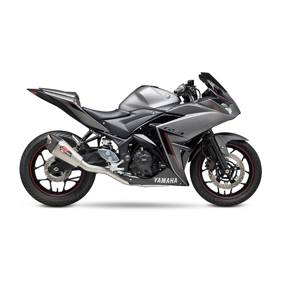 YAMAHA YZF-R3 - (2019-2026) Yoshimura Stainless AT2 Full System with Carbon End Cap - Race Series - Does not fit Euro5+ models with dual lambdas