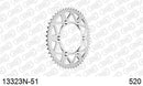 Yamaha YZ125 / 250 2005-2007 - AFAM Rear Sprocket, 520 (OE Pitch), Alu - 51T, 114 links reqd - 13323N-51 - P3 Tuning