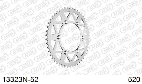 Yamaha YZ450F 2016-2017 - AFAM Rear Sprocket, 520 (OE Pitch), Alu - 52T, 116 links reqd - 13323N-52 - P3 Tuning