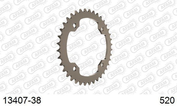 Yamaha YFZ450 ATV 2003-2026 - AFAM Rear Sprocket, 520 (OE Pitch), Alu - 38T (orig size) - 13407-38 - P3 Tuning