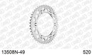 Yamaha YZ 250 A,B,D,E 1990-1993 - AFAM Rear Sprocket, 520 (OE Pitch), Alu - 49T, 116 links reqd - 13508N-49 - P3 Tuning