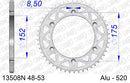 Yamaha YZ250 / 400 / 426 1998-1998 - AFAM Rear Sprocket, 520 (OE Pitch), Alu - 50T (orig size) - 13508N-50 - P3 Tuning