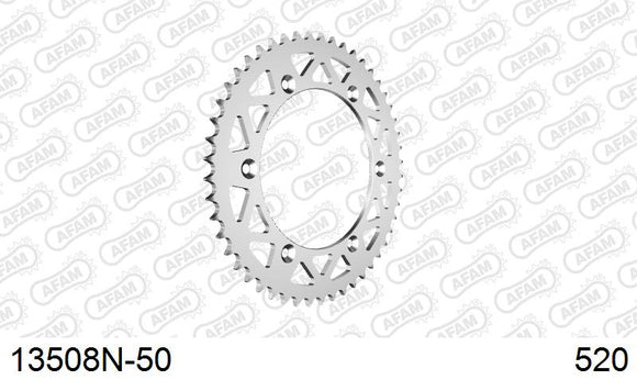 Yamaha YZ250 / 400 / 426 1998-1998 - AFAM Rear Sprocket, 520 (OE Pitch), Alu - 50T (orig size) - 13508N-50 - P3 Tuning